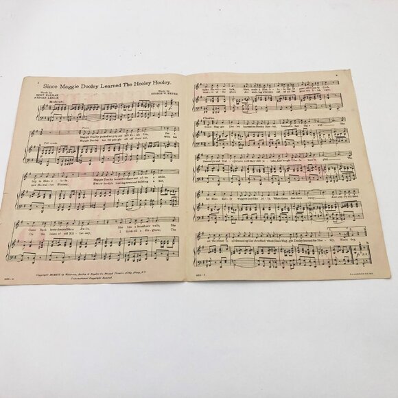 Since Maggie Dooley Learned the Hooley Hooley Music Sheet 1916 - Picture 3 of 4